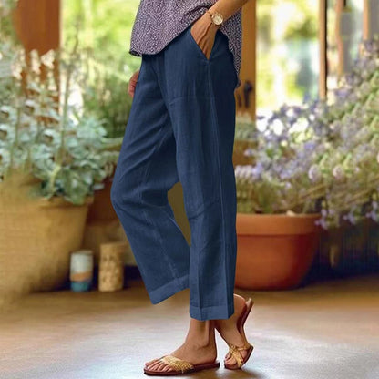 Lahara Elegant Linen and Cotton Pants