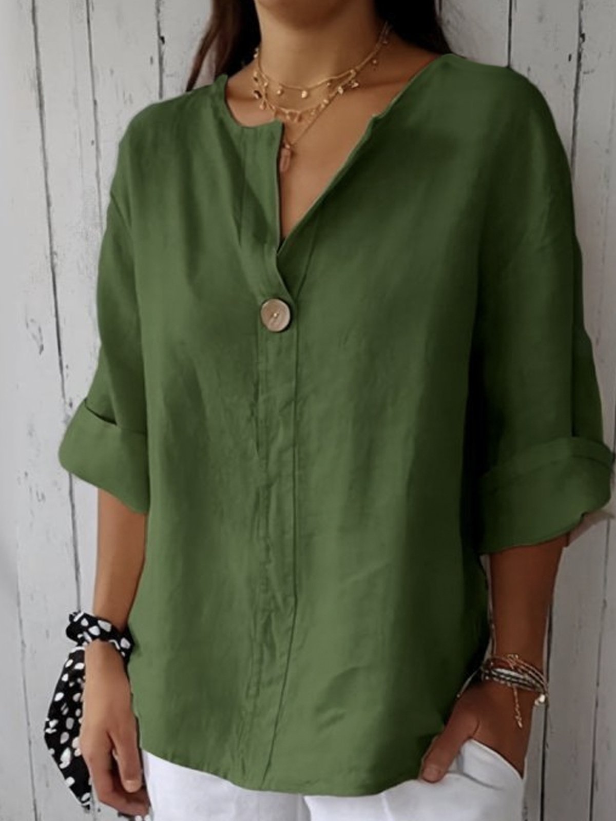 Scarlette - Casual V-neck Blouse