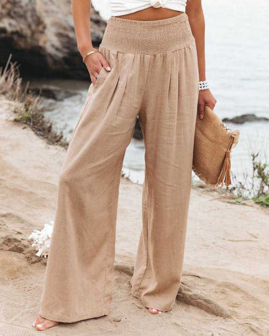 Eline Wide Linen Trousers