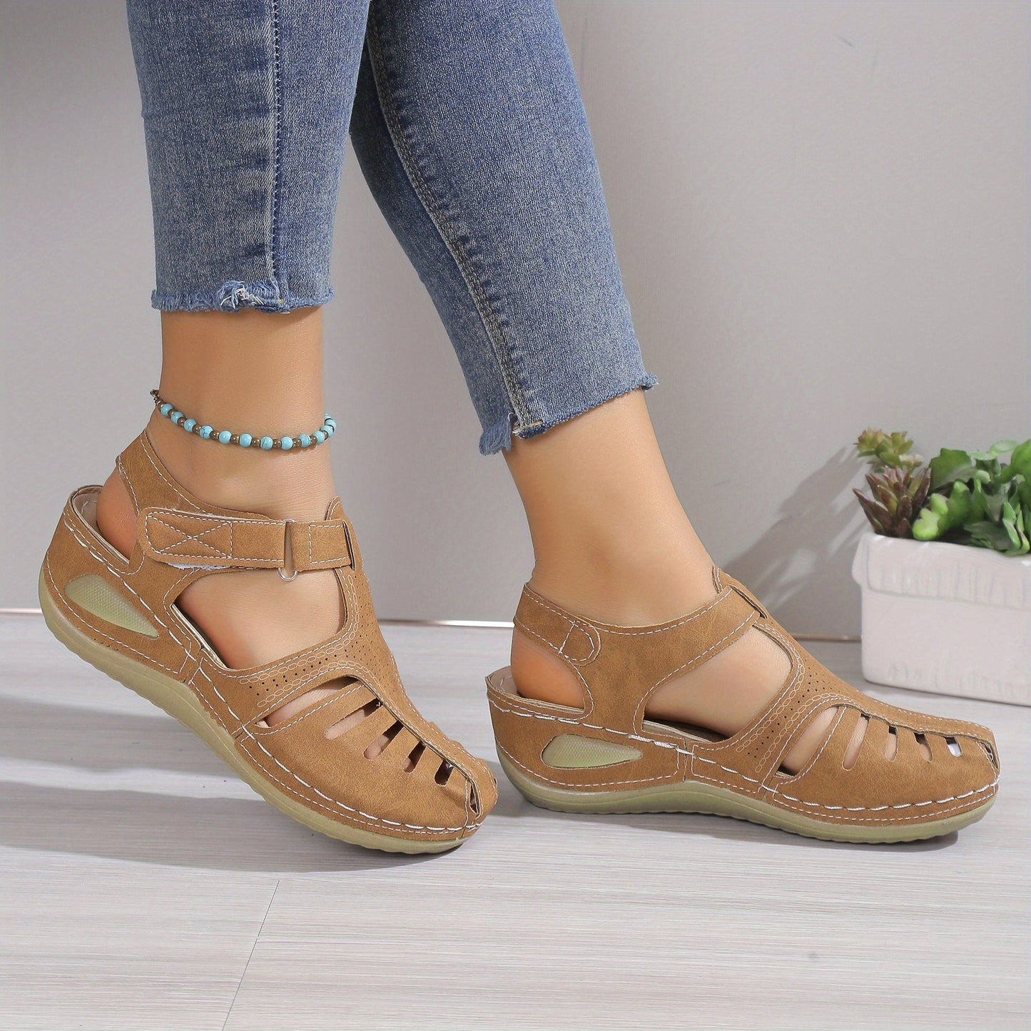 Caitlyn Ankle Straps Wedge Sandals