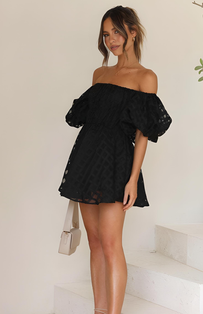 Corrine Off shoulder mini dress