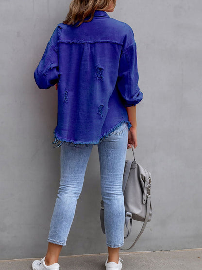 Eliana Frayed Denim Jacket