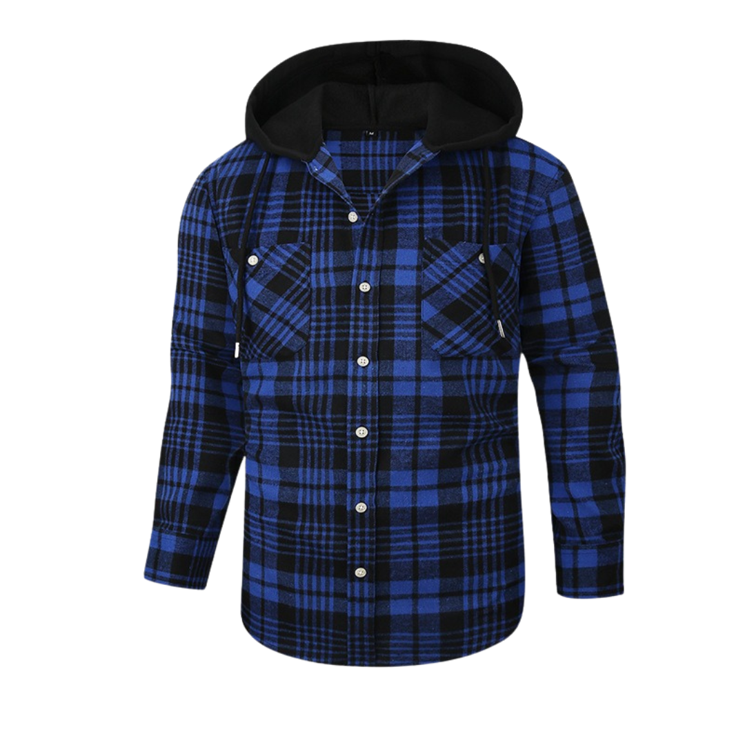 Aron™ Flannel Hooded Plaid Shirt Jacket