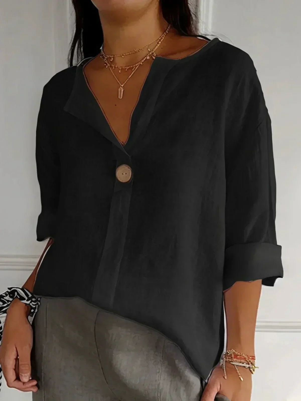 Scarlette - Casual V-neck Blouse