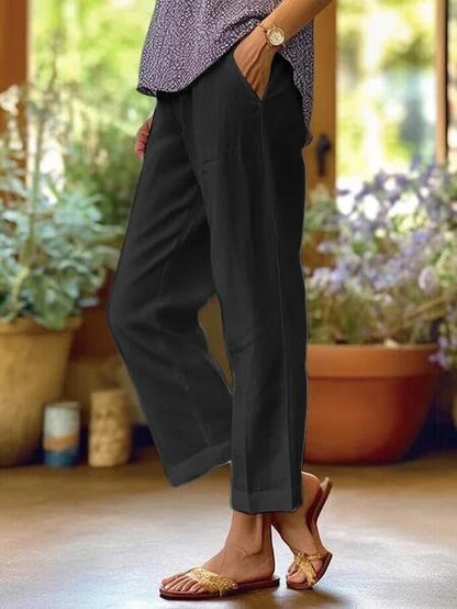 Lahara Elegant Linen and Cotton Pants