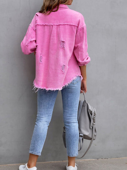 Eliana Frayed Denim Jacket