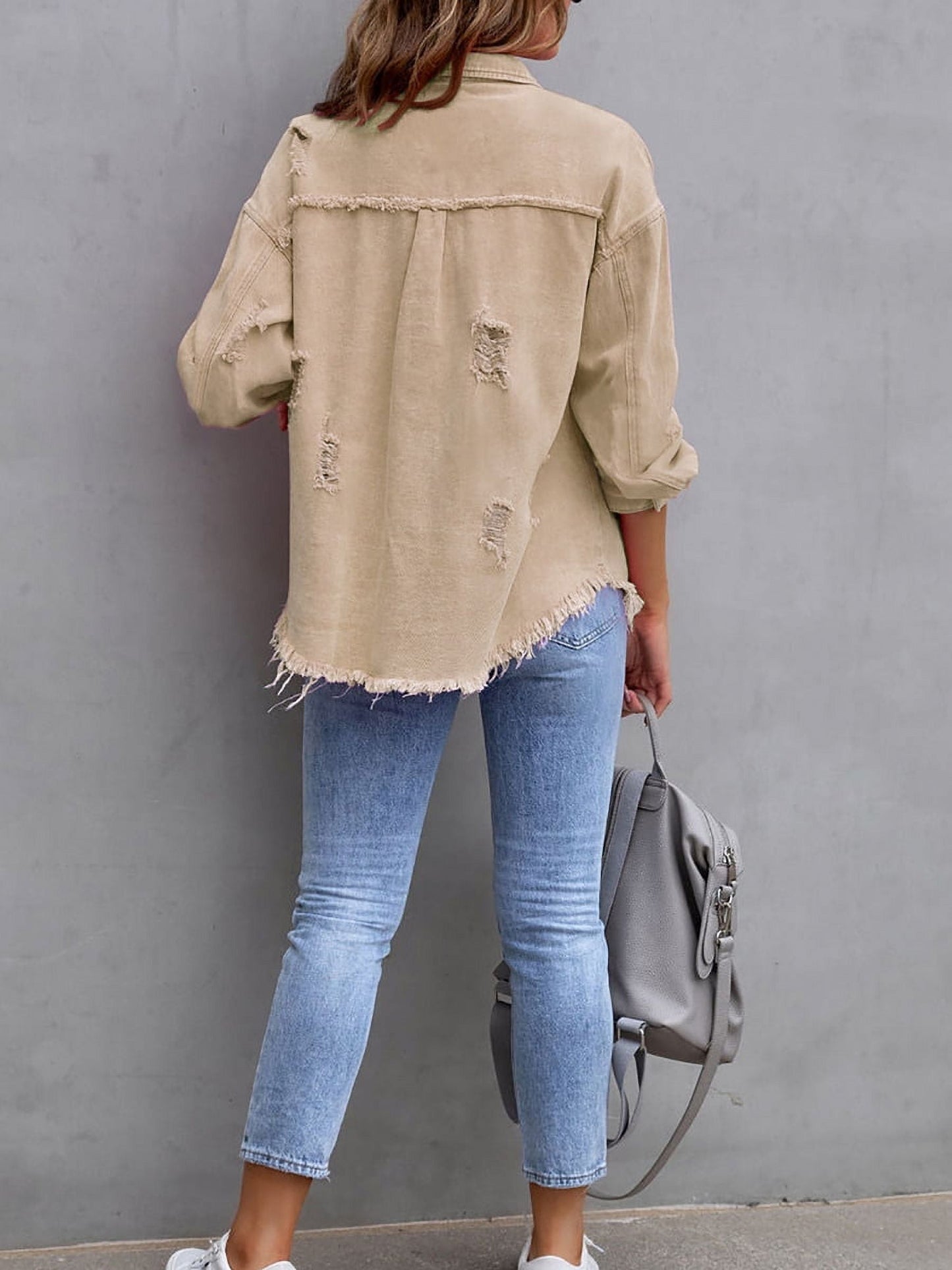 Eliana Frayed Denim Jacket