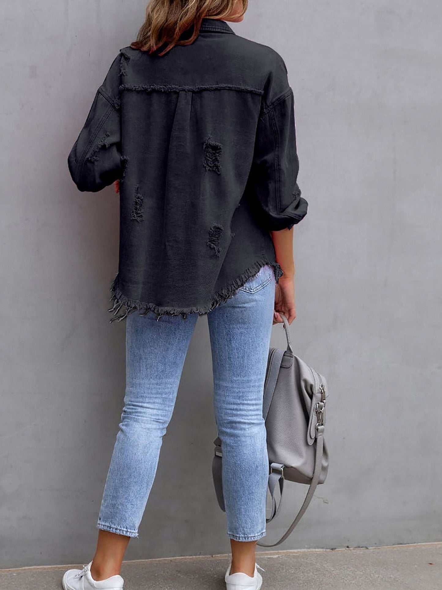 Eliana Frayed Denim Jacket