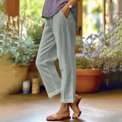 Lahara Elegant Linen and Cotton Pants