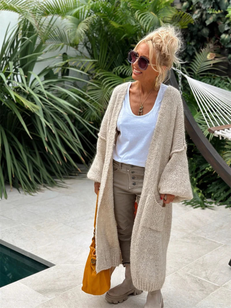 GRACE™ PEACE LONG KNIT CARDIGAN