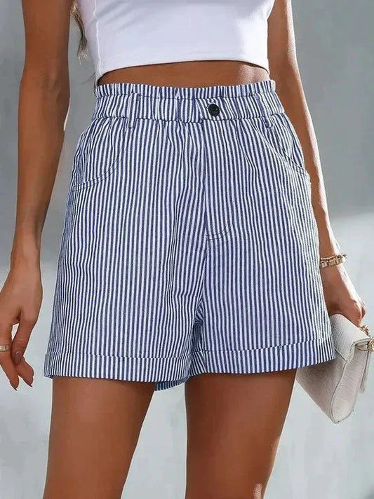 Ella Casual Striped Shorts