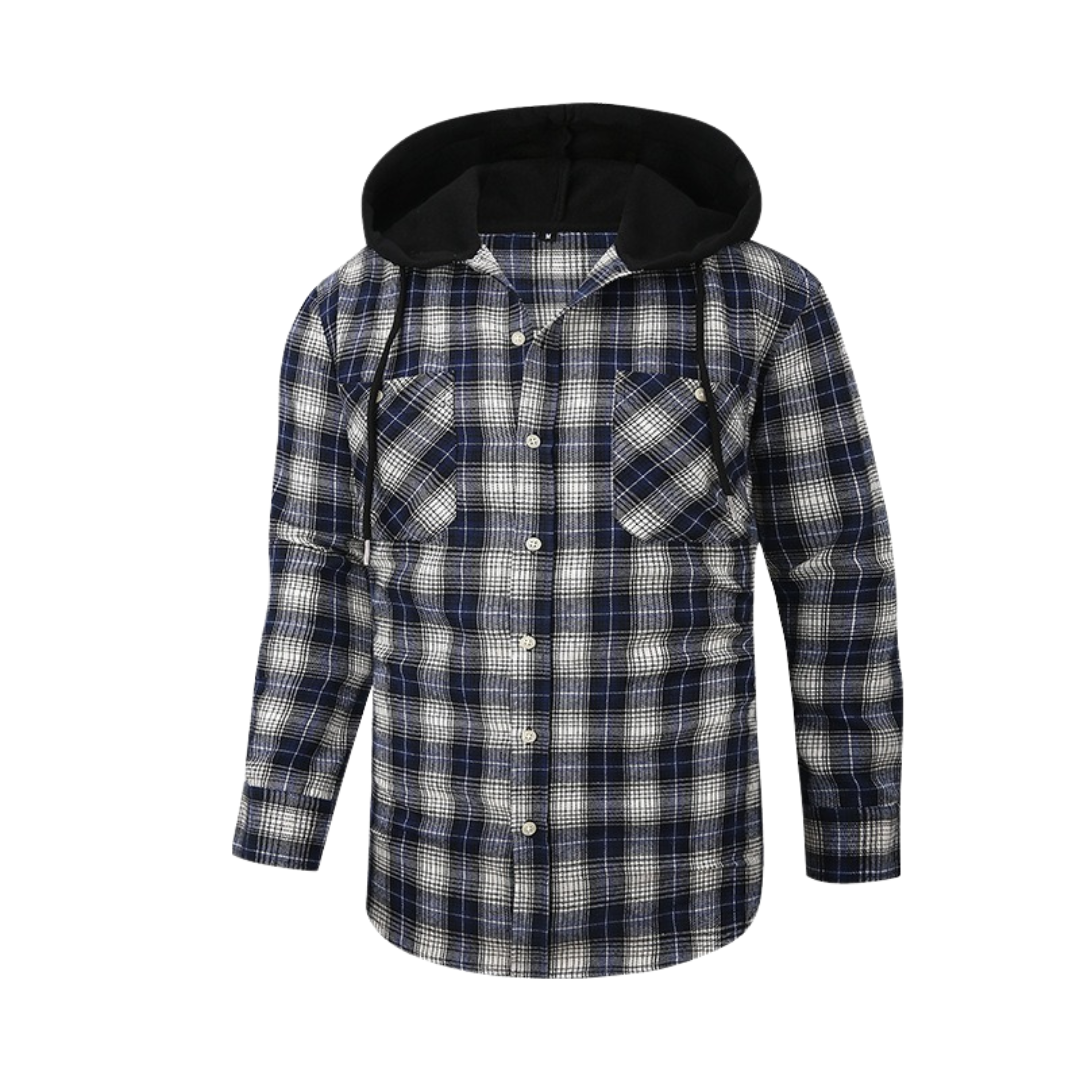 Aron™ Flannel Hooded Plaid Shirt Jacket