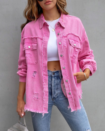 Eliana Frayed Denim Jacket