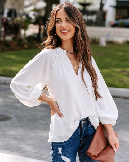 Ellie Chic V-Neck Blouse