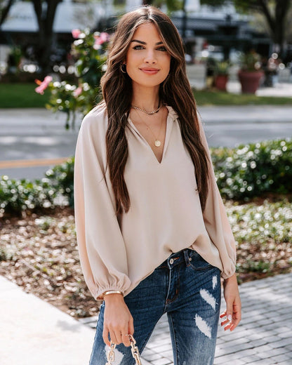 Ellie Chic V-Neck Blouse