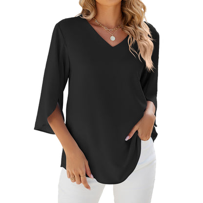 LEINA™ LOOSE AND AIRY V-NECK TOP