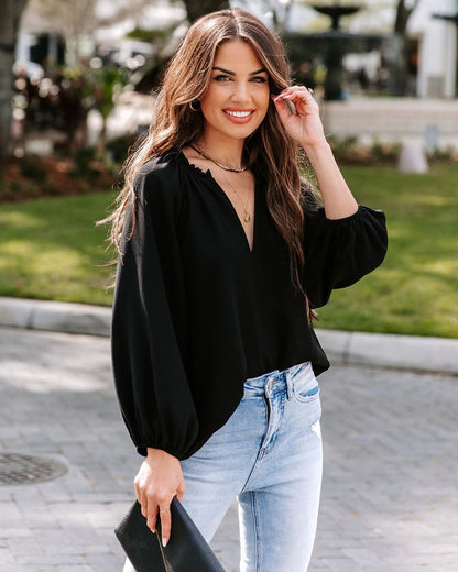 Ellie Chic V-Neck Blouse