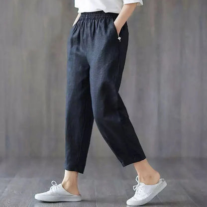 Women's casual cotton trousers