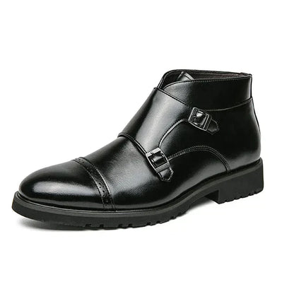 Darell Double Monk Strap Leather Boots