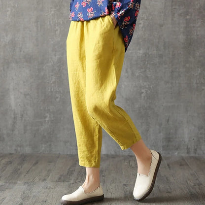 Women's casual cotton trousers