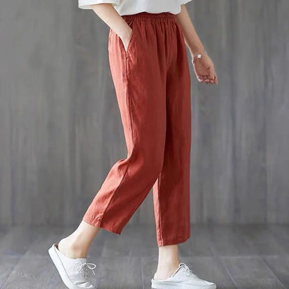 Women's casual cotton trousers