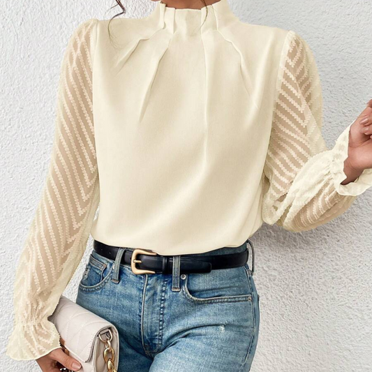 OLGA™ ELEGANT  CHIFFON LONG SLEEVE BLOUSE