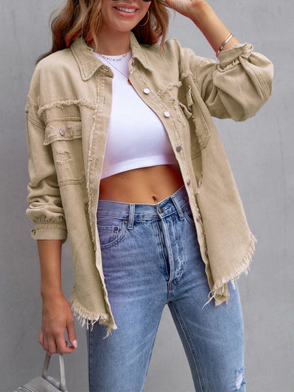 Eliana Frayed Denim Jacket