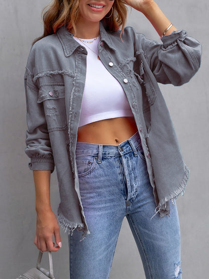 Eliana Frayed Denim Jacket