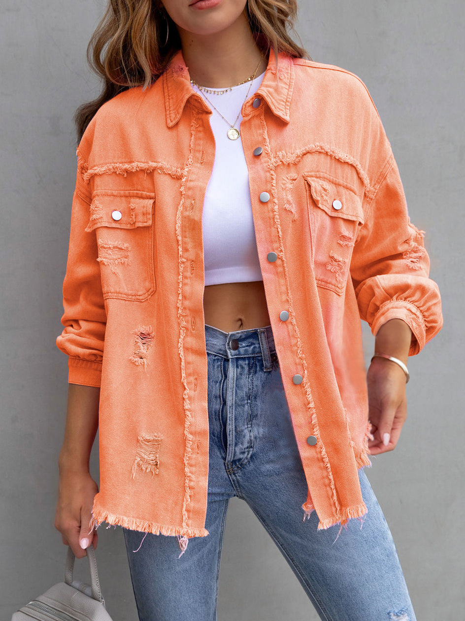 Eliana Frayed Denim Jacket