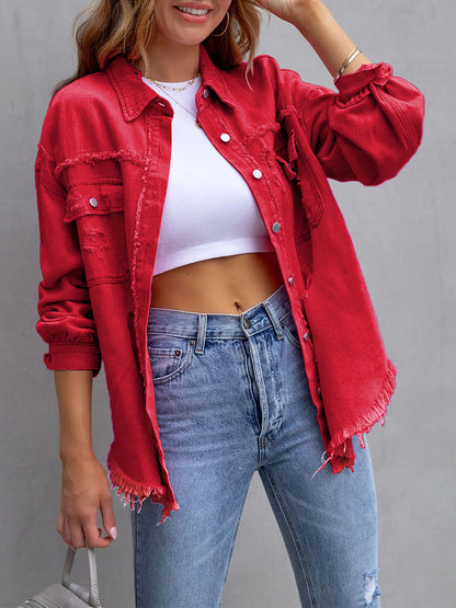 Eliana Frayed Denim Jacket