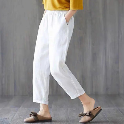 Women's casual cotton trousers