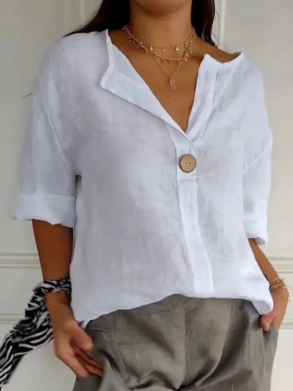 Scarlette - Casual V-neck Blouse