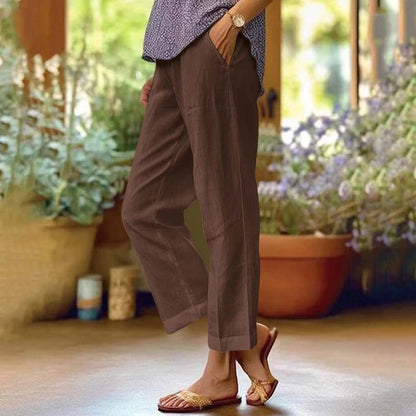 Lahara Elegant Linen and Cotton Pants