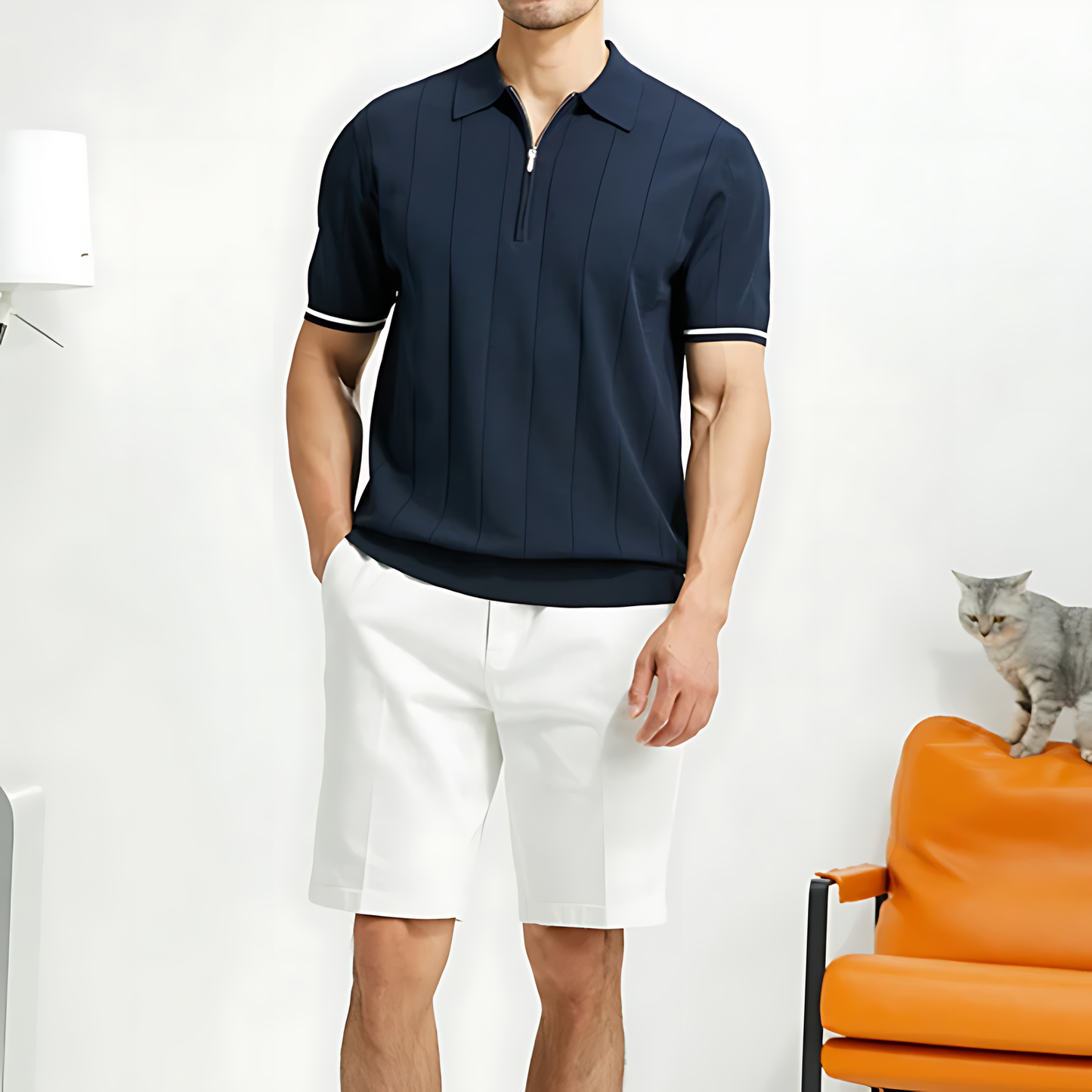 ALVIN™ CLASSIC ZIPPERED POLO SHIRT