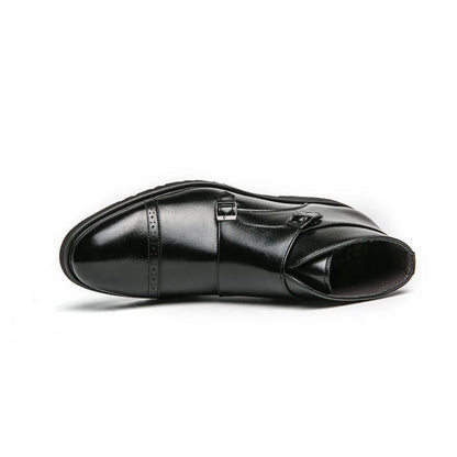 Darell Double Monk Strap Leather Boots