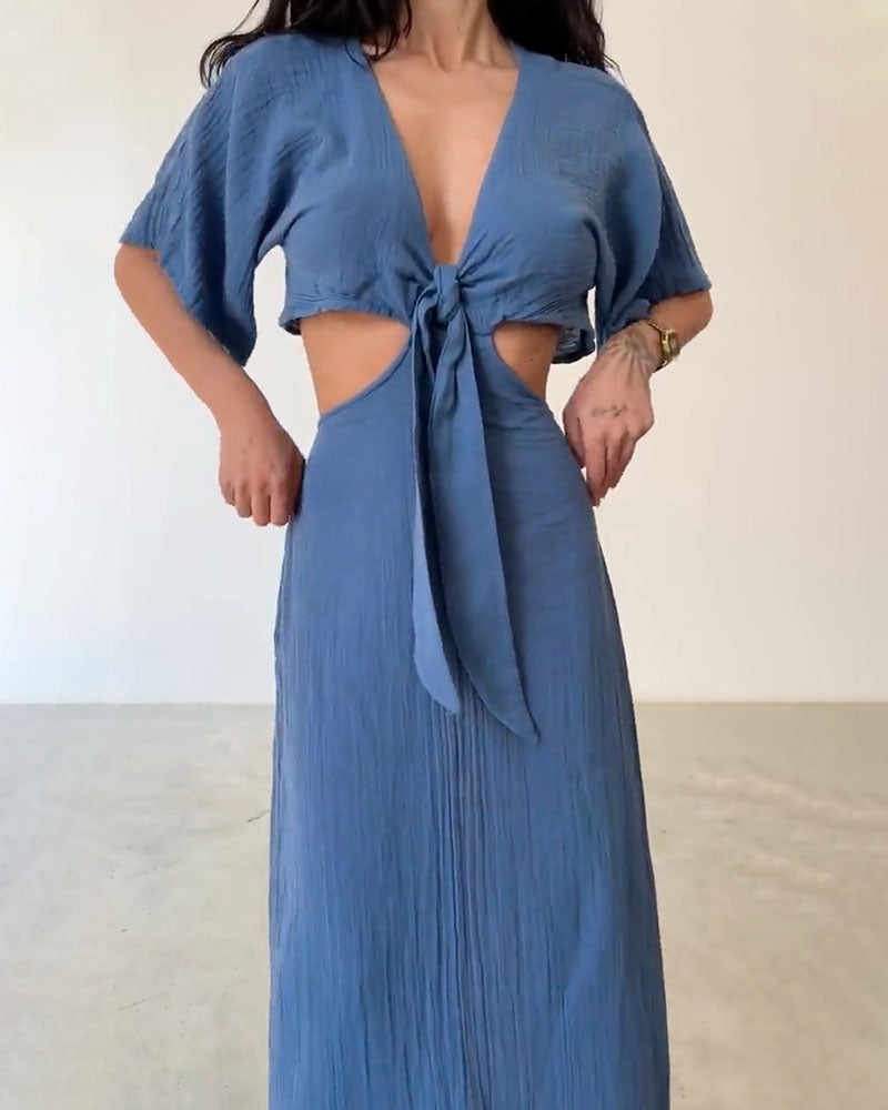 Christie Linen Maxi Dress